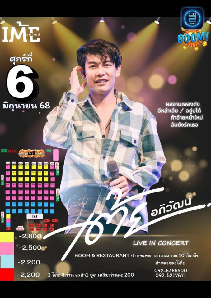 เต้ย อภิวัฒน์ : Boom & Restaurant (Boom & Restaurant) : ชลบุรี (Chon Buri)