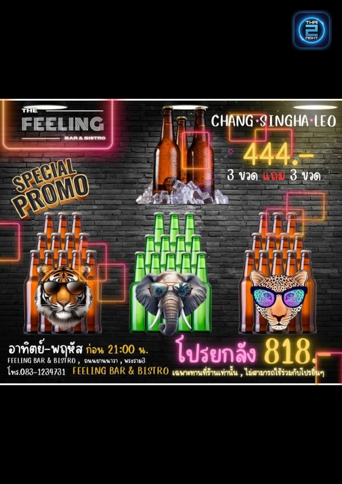 Promotion : Feeling bar&bistro (Feeling bar&bistro) : กรุงเทพมหานคร (Bangkok)