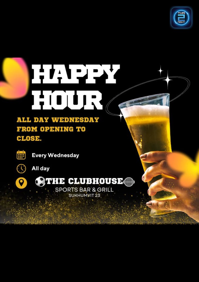 Promotion : The Clubhouse Sports Bar & Grill (เดอะ คลับเฮ้าส์ สปอร์ตส บาร์ แอนด์ กริลล์) : Bangkok (กรุงเทพมหานคร)