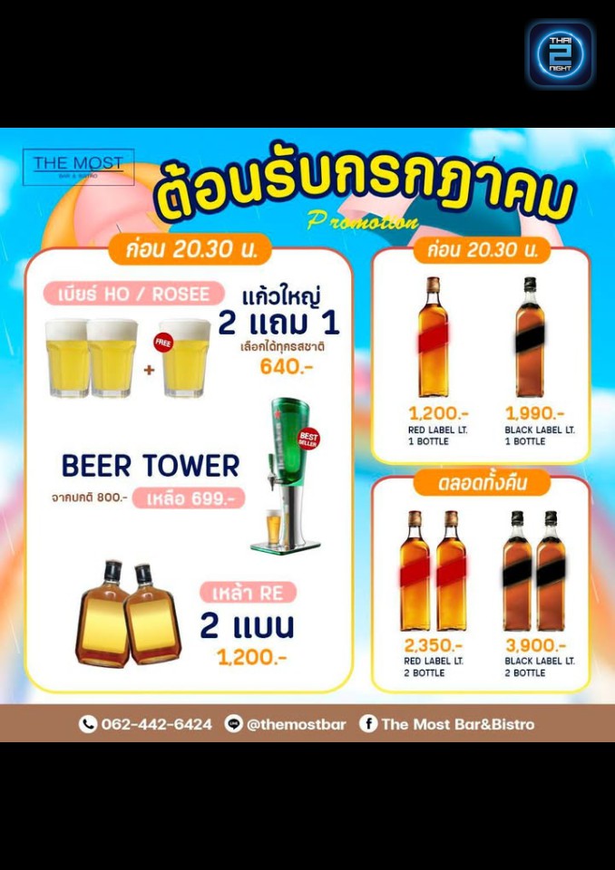 Promotion : เดอะโมสต์บาร์ แอนด์ บิสโทร (The Most Bar&Bistro) : กรุงเทพมหานคร (Bangkok)