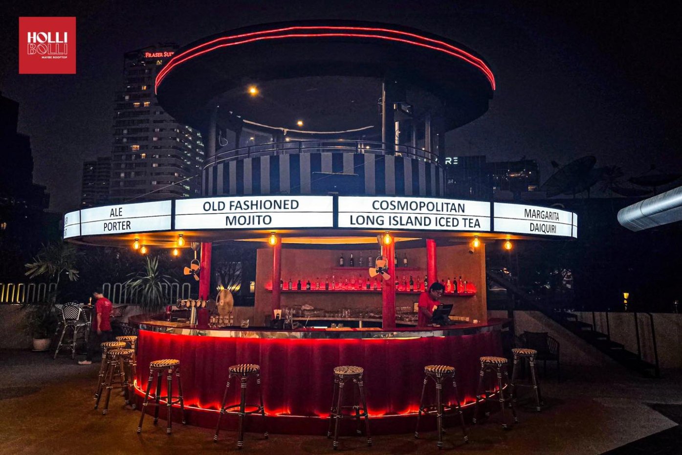 Holli Bolli Rooftop - Beach Theater themed bar : Bangkok